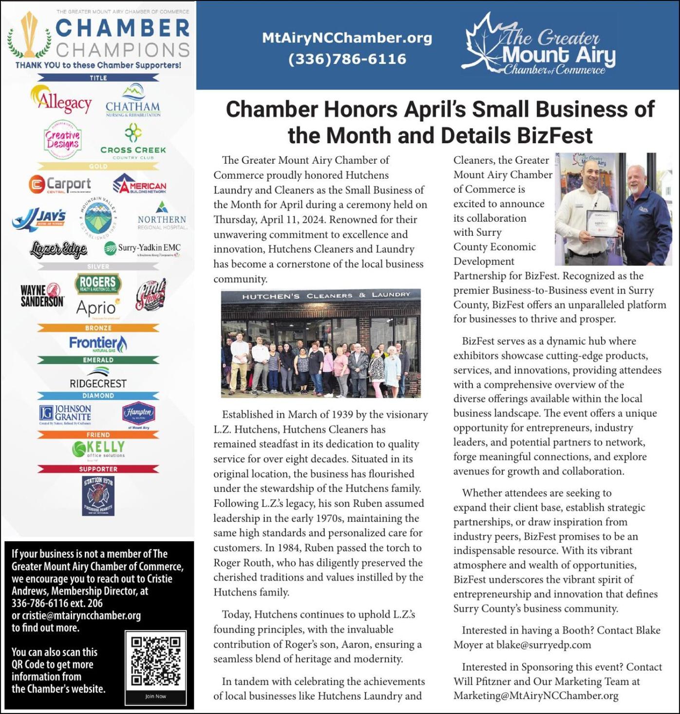 Chamber Honors April's Small Business of the Month and Details BizFest